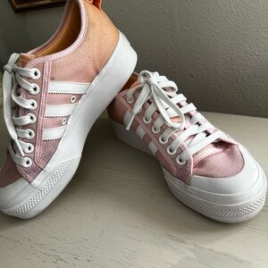 Adidas Nizza platform sneakers Acid Orange Pink size 9